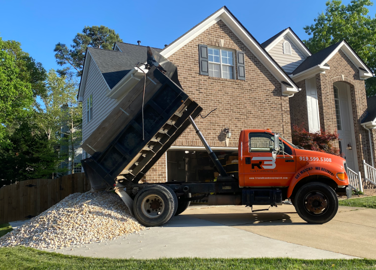 gravel and stone installation